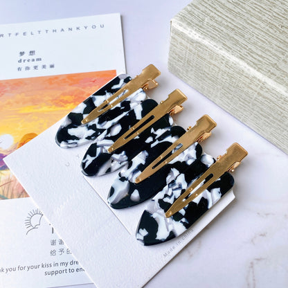 4 Pcs Simple Leopard Hair Clip