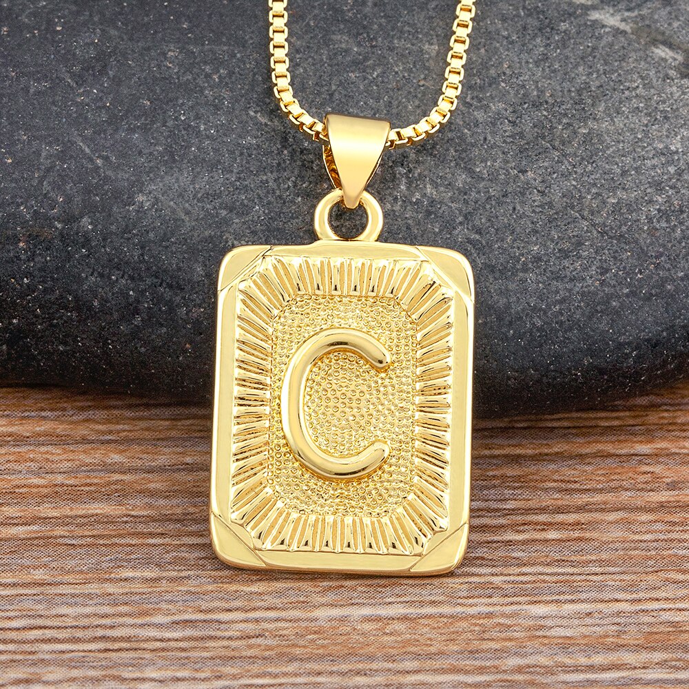 A-Z Gold Plated Letter Pendant