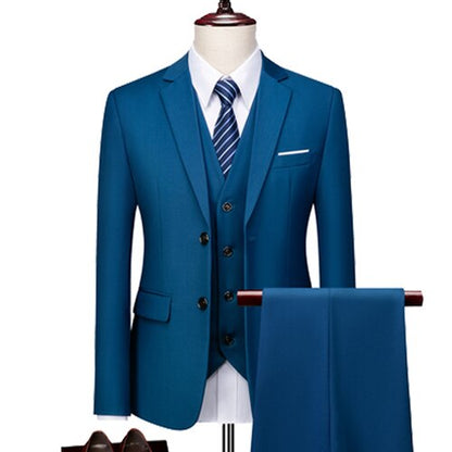 YIKUO Luxury 3 Piece Suit