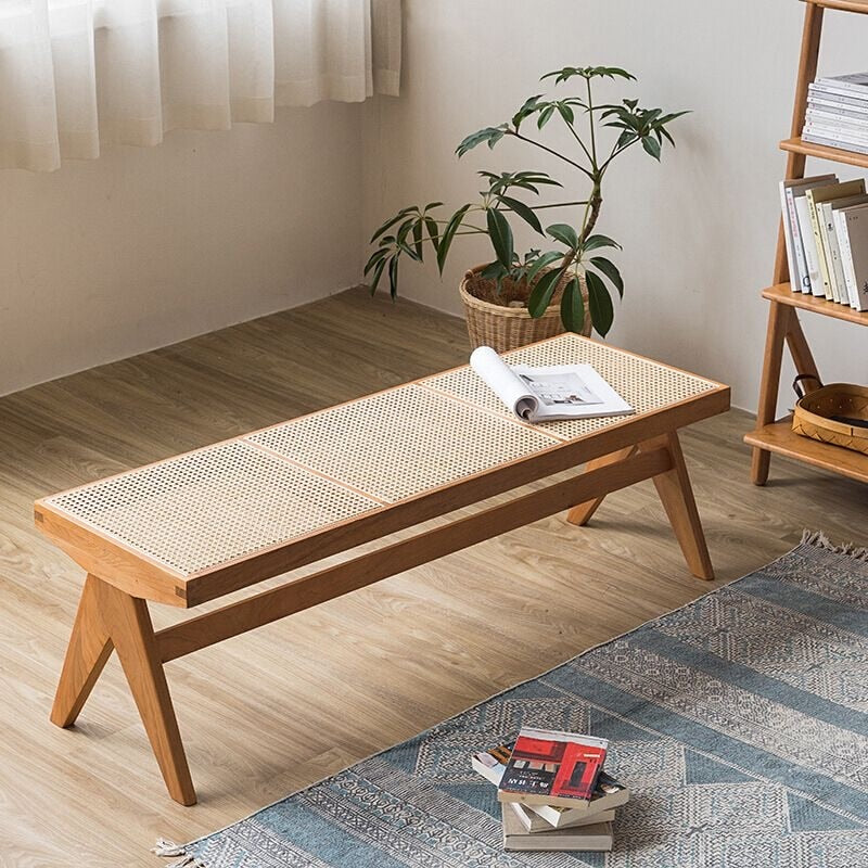 Rattan Solid Outdoor Bench
