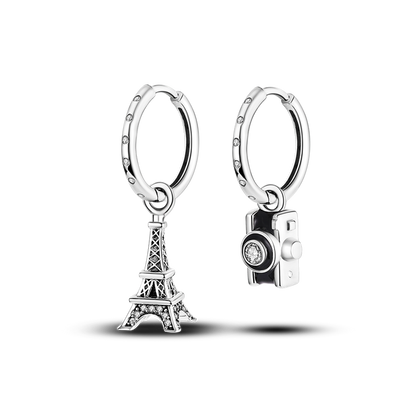 925 Silver Heart CZ Earrings