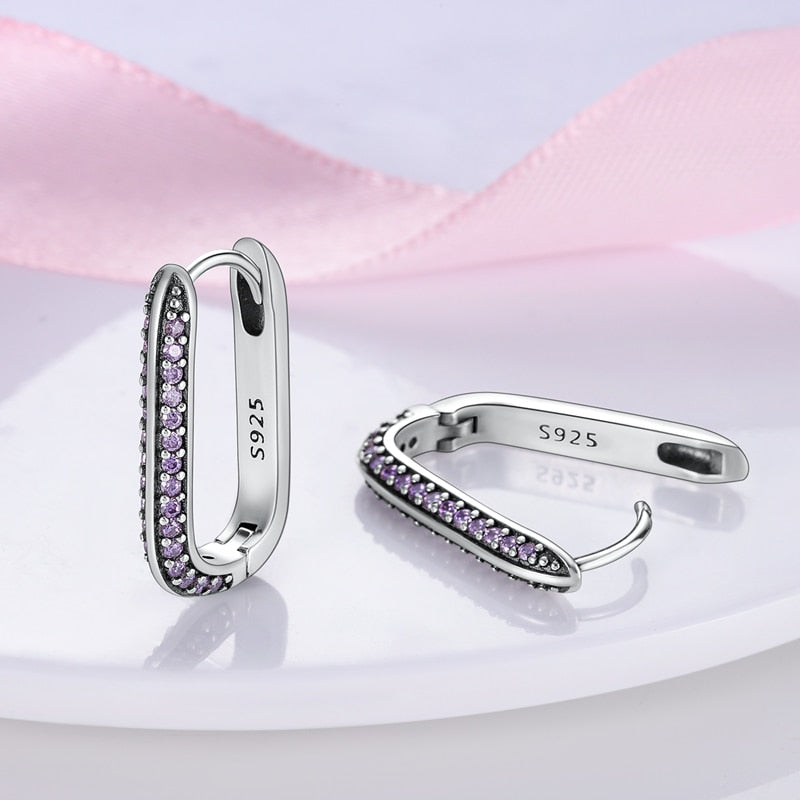 925 Silver Heart CZ Earrings