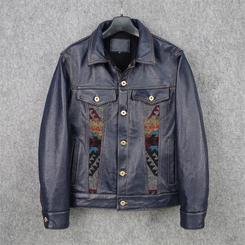 Cuero Slim Blue Jacket