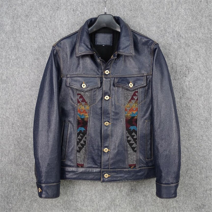 Cuero Slim Blue Jacket