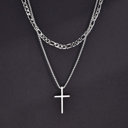 VNOX Layered Cross Pendant