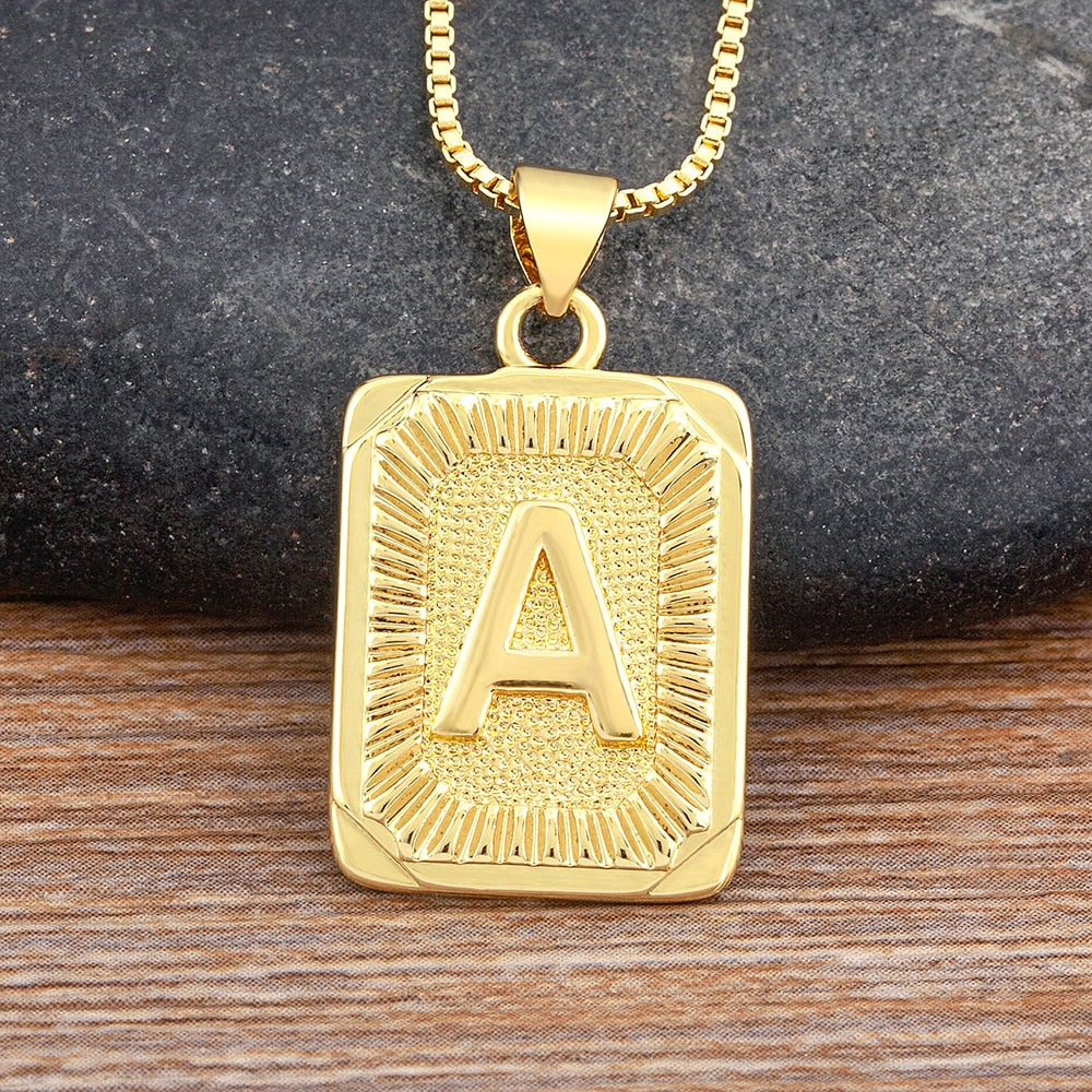 A-Z Gold Plated Letter Pendant
