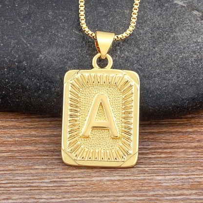 A-Z Gold Plated Letter Pendant