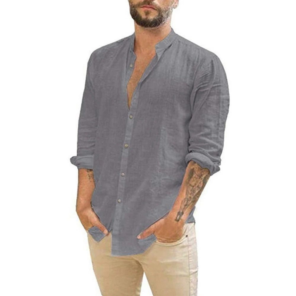 RS No Neck Linen Shirt