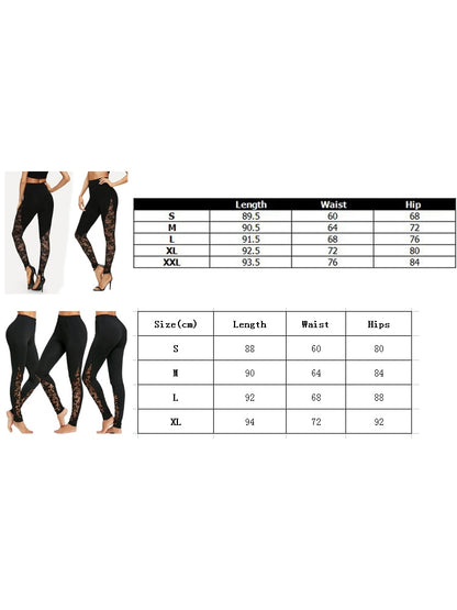 High Waisted Black Lace Leggings