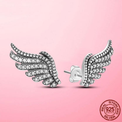 925 Silver Heart CZ Earrings