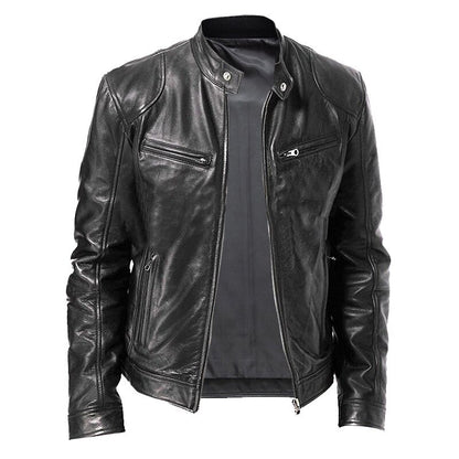Faux Leather Field Jacket