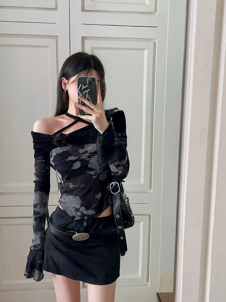 Tonngirls Tie Dye Mesh Top