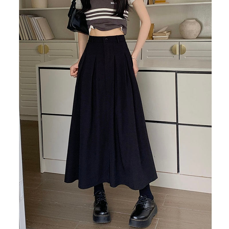 Elegant Long Black Skirt
