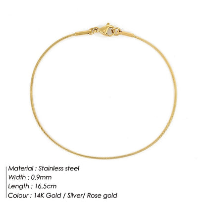 e-Manco Stainless Steel Snake Chain