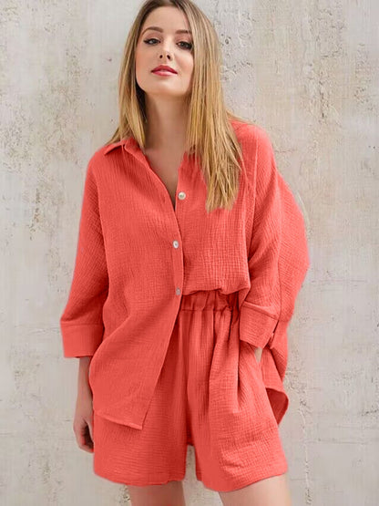 Linen Shorts and Top Set