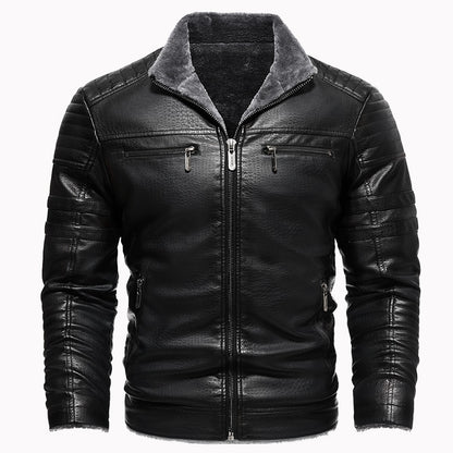 Faux Leather Winter Jacket