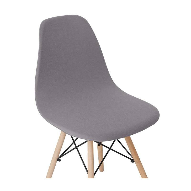 Solid Color Shell Chair Cover