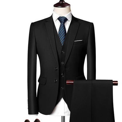 YIKUO Luxury 3 Piece Suit