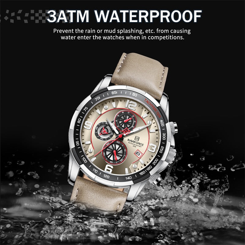 NAVIFORCE Waterproof Leather Watch