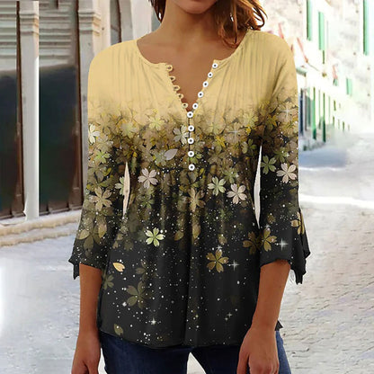 Button-Down Pattern Tee