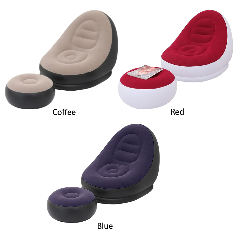 Outdoor Egg Recliner w/ Stool