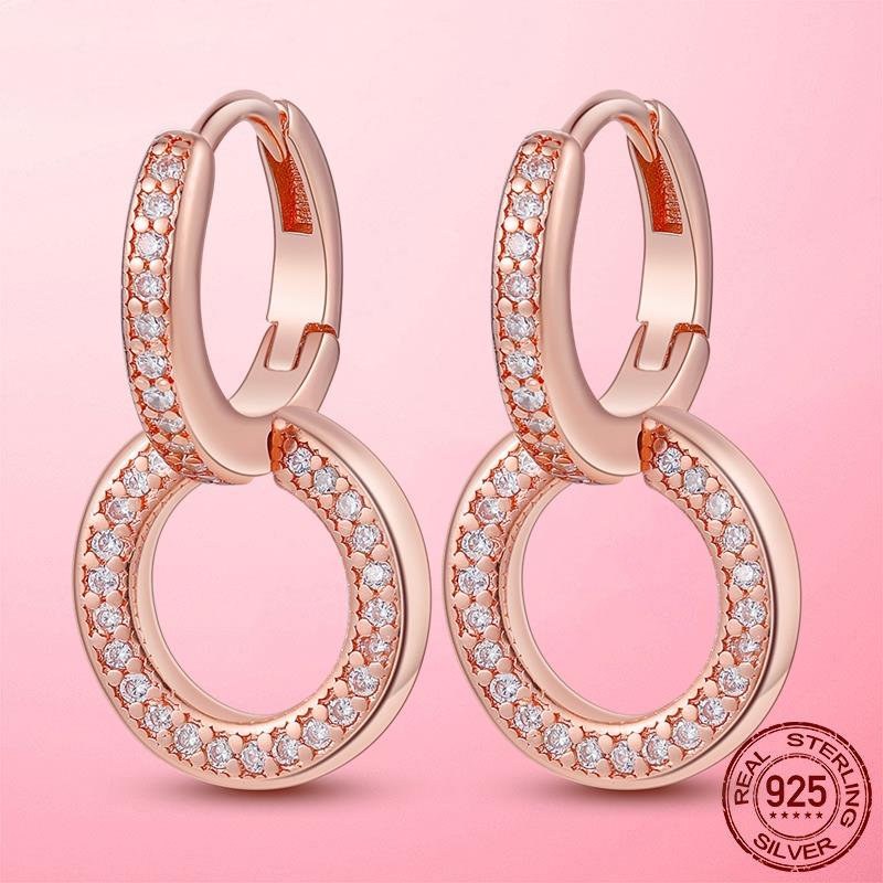 925 Silver Heart CZ Earrings