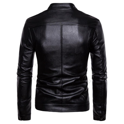 Slim Fit Faux Leather Jacket