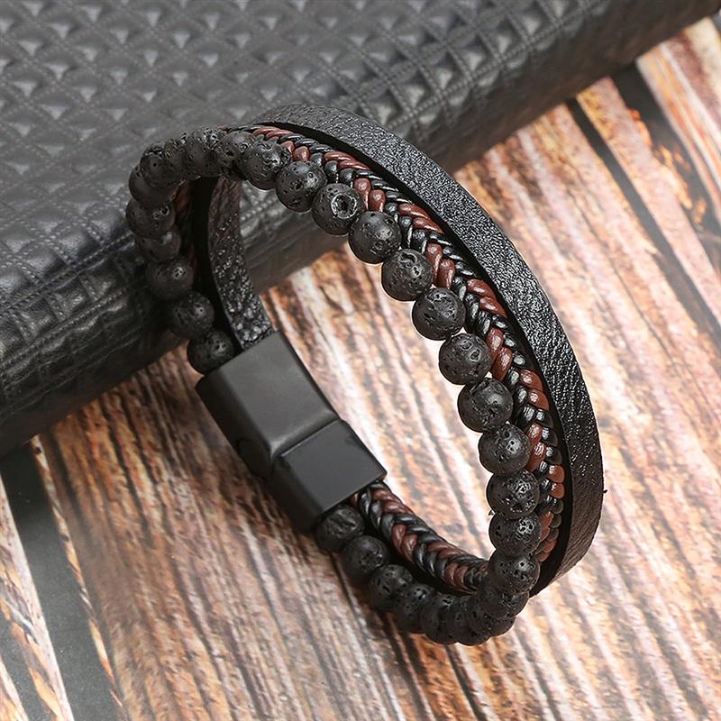 Biker Leather Bracelet