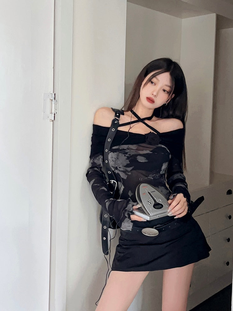 Tonngirls Tie Dye Mesh Top