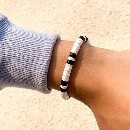 Black/White Soft Clay Bead Choker
