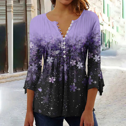 Button-Down Pattern Tee
