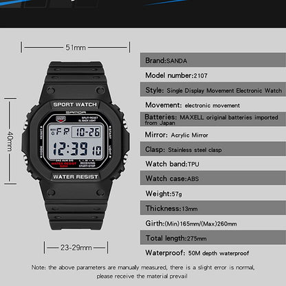 SANDA Military Digital Watch