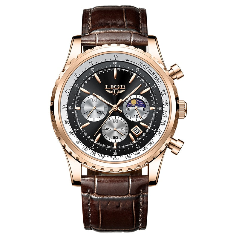 2023 LIGE Quartz Lumious Watch