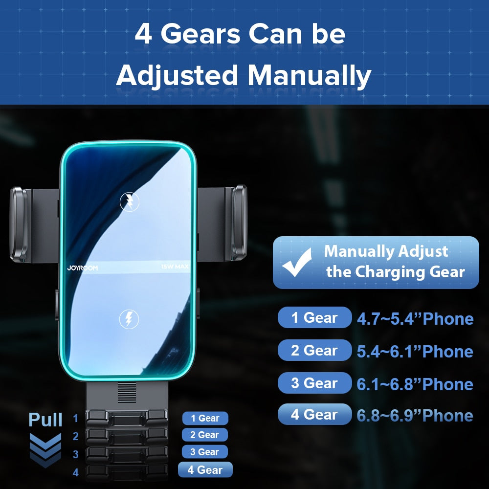 Joyroom 15W Dual Coil Car Phone Holder/Charger