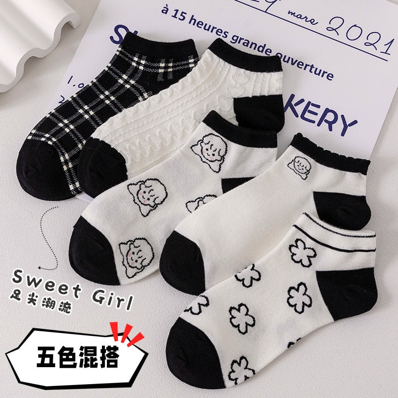 5 Pairs Cartoon Socks