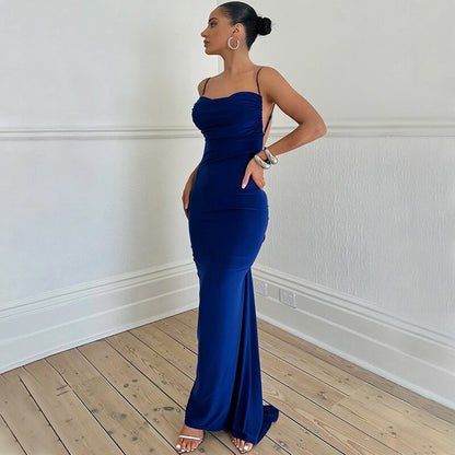 Sexy Strap Backless Maxi Dress