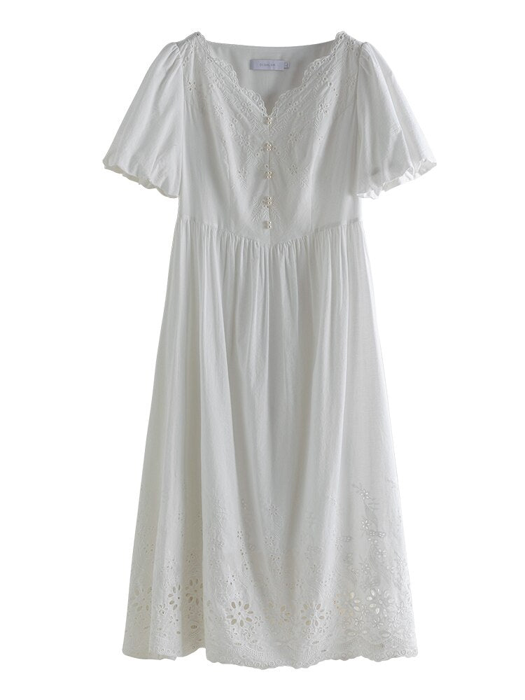 DUSHU Cotton Temperament Dress
