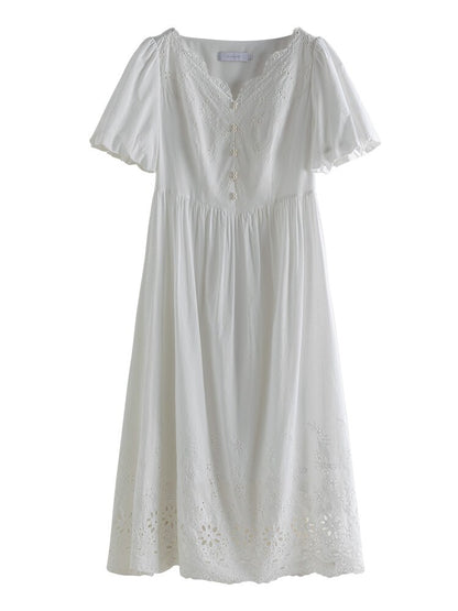 DUSHU Cotton Temperament Dress