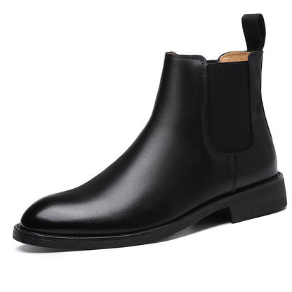 Pointed Suede Chelsea Boots