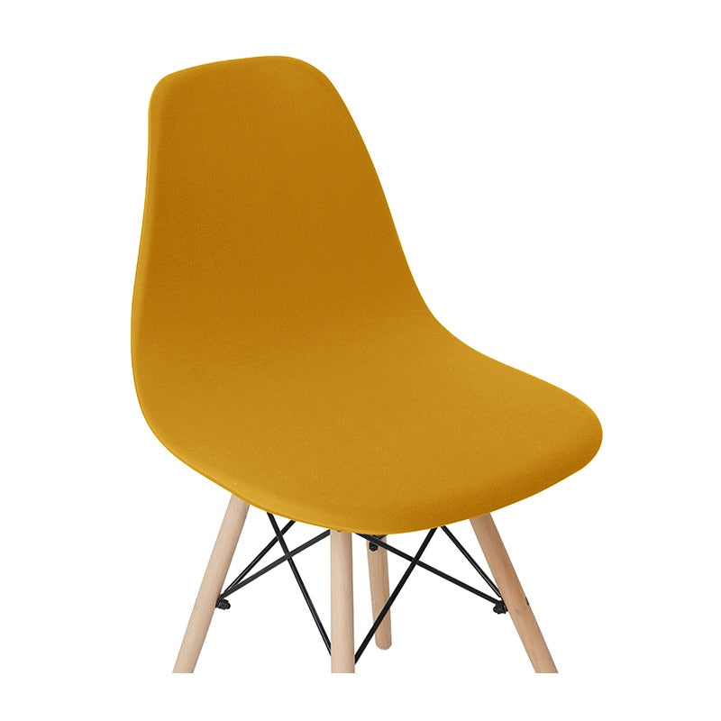 Solid Color Shell Chair Cover