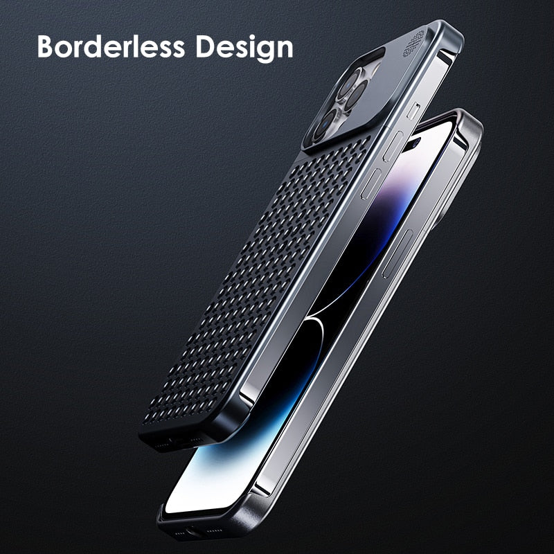 Luxury Metal Cooling Phone Case For iPhone