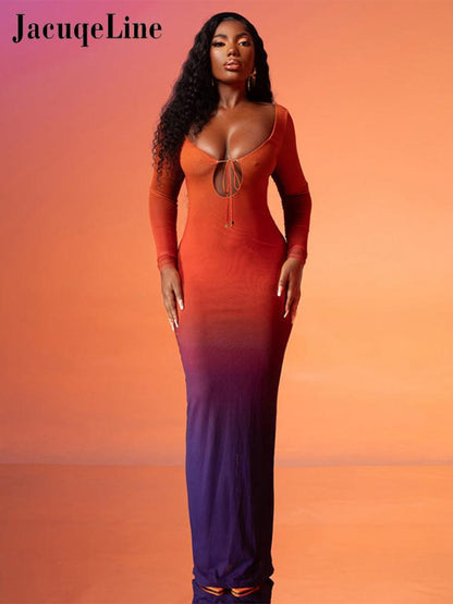 Jacuqeline Autumn Gradient Dress
