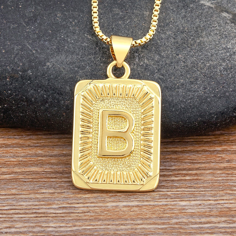 A-Z Gold Plated Letter Pendant