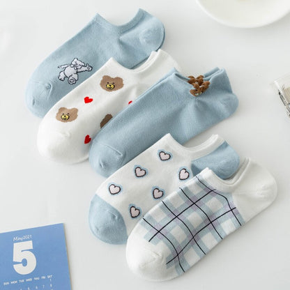 5 Pairs Cartoon Socks