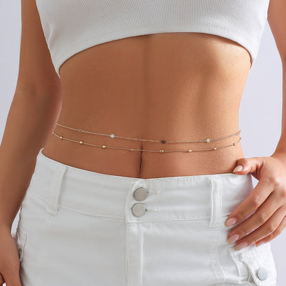 PuRui Crystal Glass Belly Belt
