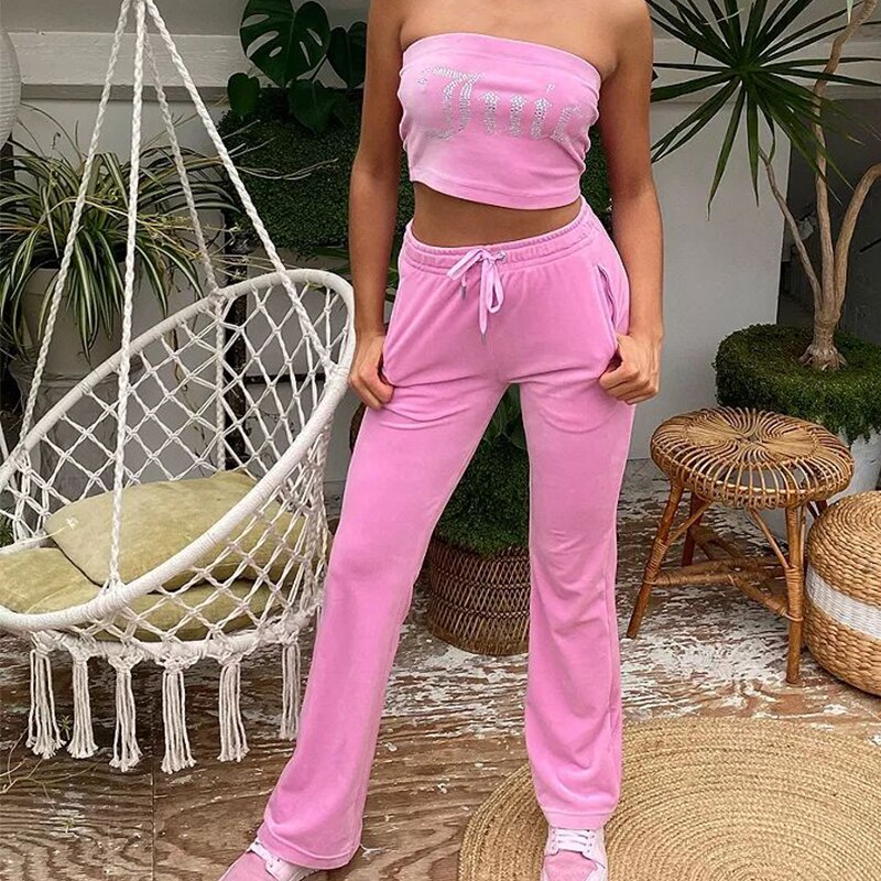 Velour Juicy Tracksuit Set