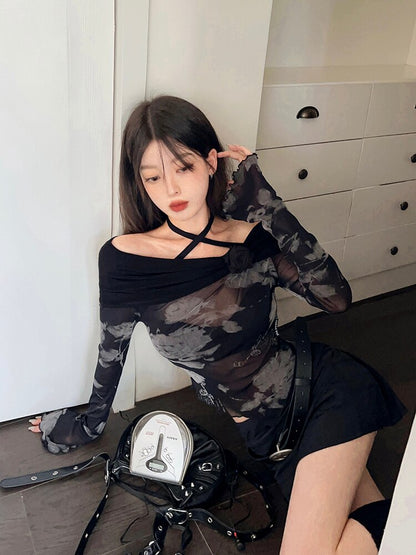 Tonngirls Tie Dye Mesh Top