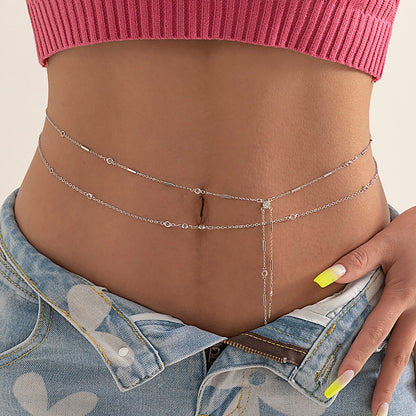 PuRui Crystal Glass Belly Belt