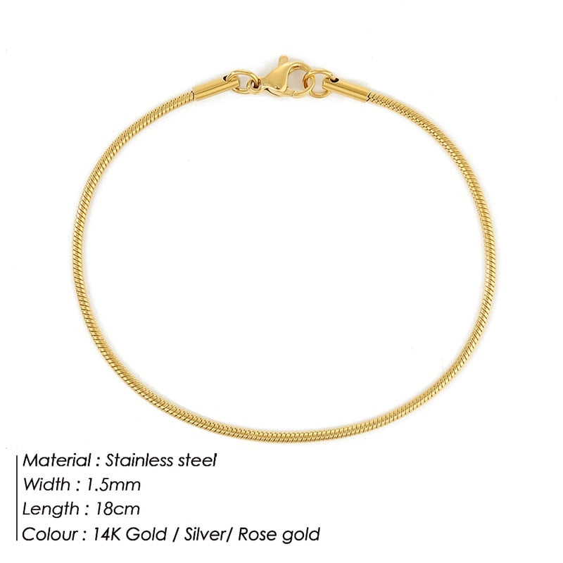 e-Manco Stainless Steel Snake Chain