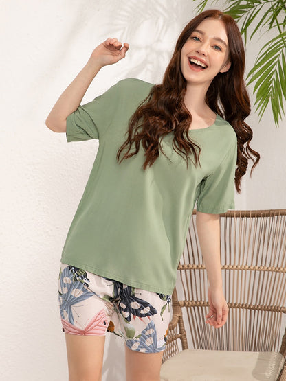 Plush Satin Pajama Set